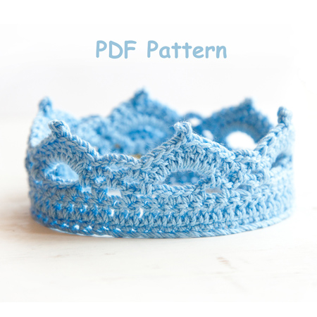 crochet baby crown pattern