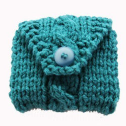 Pattern instruction knitted camera case cozy