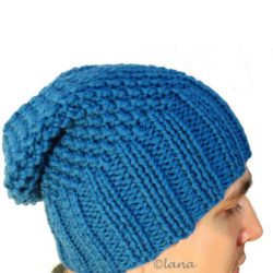 Knitting pattern hat men, winter hat men pattern
