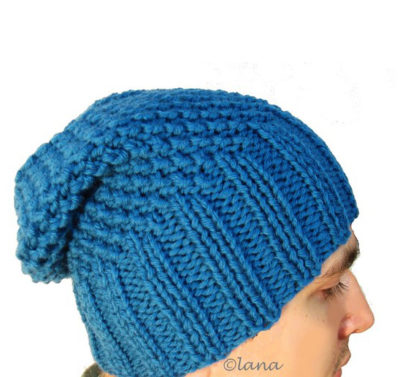 Knitting pattern hat men, winter hat men pattern