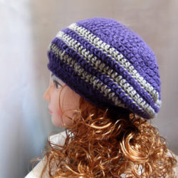 Crochet Hat Pattern: Beret Slouch Pattern in PDF
