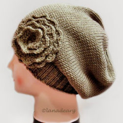 Knitting pattern hat slouchy women