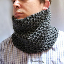 Pattern in PDF knitted cowl chunky scarf neck warmer n25 – Gifts shop