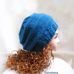 Knitting Pattern Hat Beanie Beret, winter women knit hat