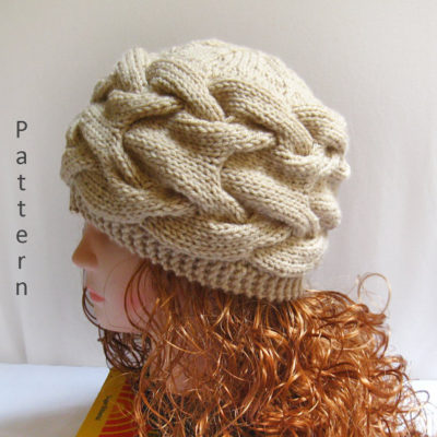 cable knit hat pattern straight needles