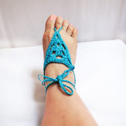 Crochet Barefoot Sandals Pattern Easy, Yoga Sandals- Summer Beach
