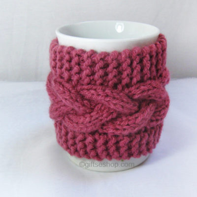 Cofee Cup Cozy Cable Knit