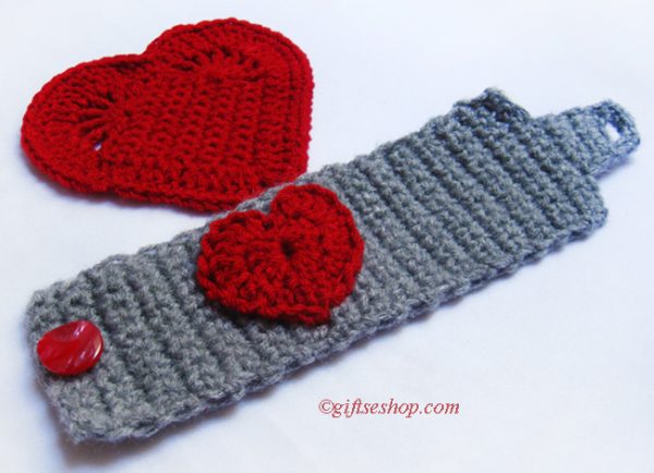  Crochet Heart Cup Cozy 