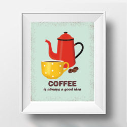 coffee poster kitchen wall art