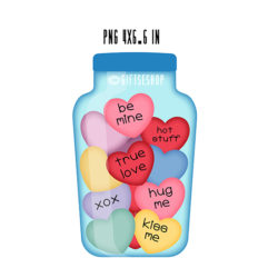 jar full of hearts clip art for valentine’s day