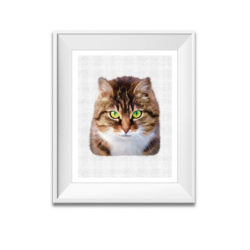 animal print cat print