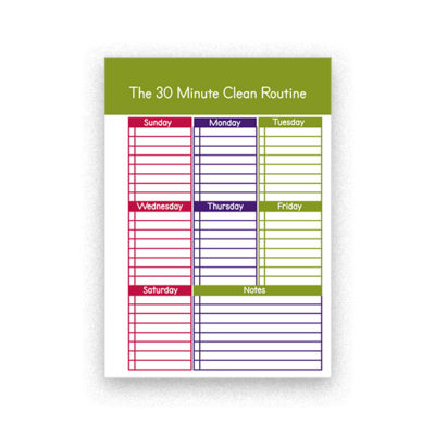 cleaning checklist for planner
