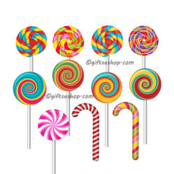 lollipop clipart, sweets clipart