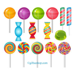 lollipop clipart, sweets clipart