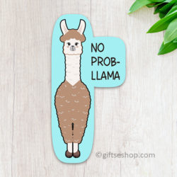 llama laptop sticker no prob llama