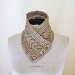 knitting pattern button cowl scarf