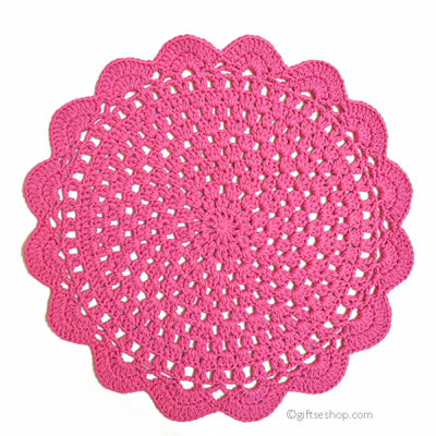 Crochet Doily Placemat Pattern- Round Doily Dining Table Mat No125 ...