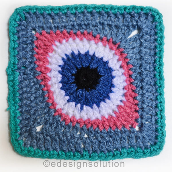 Crochet Eye Granny Square Pattern n127 Gifts shop