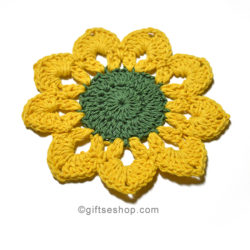 sunflower coaster pattern