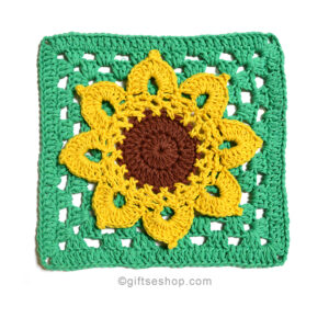 crochet pattern sunflower granny square