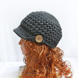 Women's Crochet Brimmed Newsboy Hat | Newsboy Brim Cap PDF n 58
