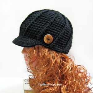 Crochet Newsboy Hat Pattern Ladies Brim PDF n71