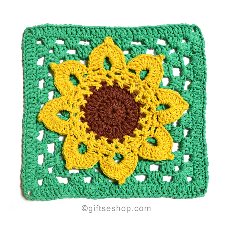 My Summer Project: The Crocheted Sunflower Square!