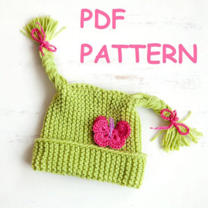 knitting pattern baby hat with braids