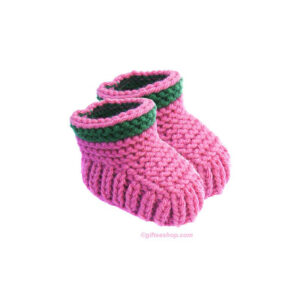 baby shoes pattern for two straight needles