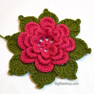 Flower and Leaves Crochet Pattern PDF n86