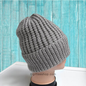 beanie hat knitting pattern for two straight needles