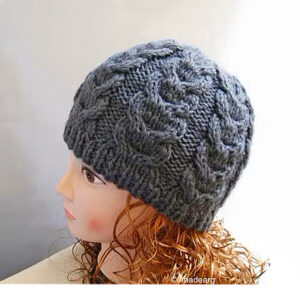 cabled knit hat beanie pattern