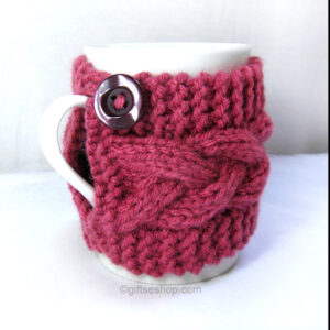 knitting coffee mug cozy