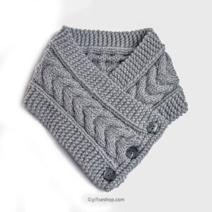 buttoned neck warmer knitting pattern
