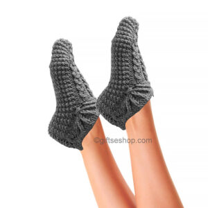 Slippers Sock Knitting Pattern | Ladies Slipper Socks Straight Needles PDF n80