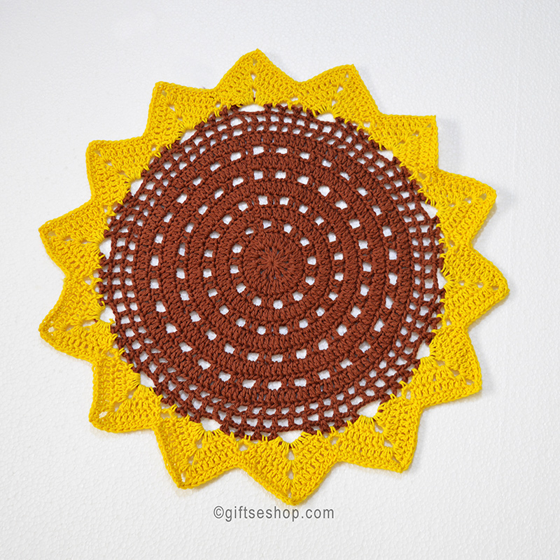 Bring Sunshine to Your Home with a Crochet Sunflower Doily