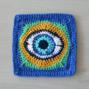 Crochet Evil Eye Granny Square Pattern n 147